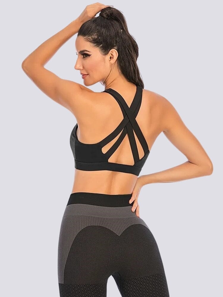 Soutien-Gorge Sport Sans Couture Bretelles Croisées Soutien-gorge sport Ultime Legging 