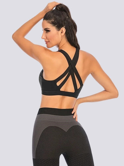 Soutien-Gorge Sport Sans Couture Bretelles Croisées Soutien-gorge sport Ultime Legging 
