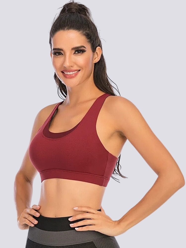 Soutien-Gorge Sport Sans Couture Bretelles Croisées Soutien-gorge sport Ultime Legging S Rouge 