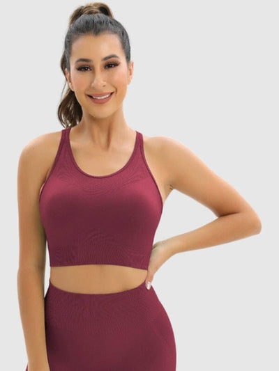 Soutien-Gorge Sport Sans Couture Dos Nageur Soutien-gorge sport Ultime Legging : Legging Femme | Vêtements de Sport S Bordeaux 