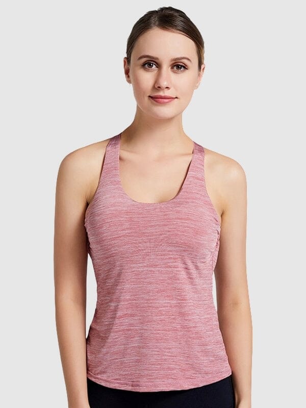 Haut De Yoga Gaiam Avec Soutien-gorge Intégré – Bleu – Taille M – Occasion