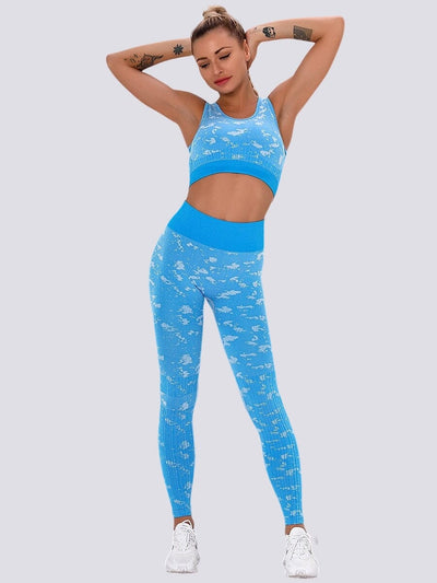 Tenue Sport Legging et Brassière (Ensemble) Ensemble Sport Ultime Legging XS Bleu 