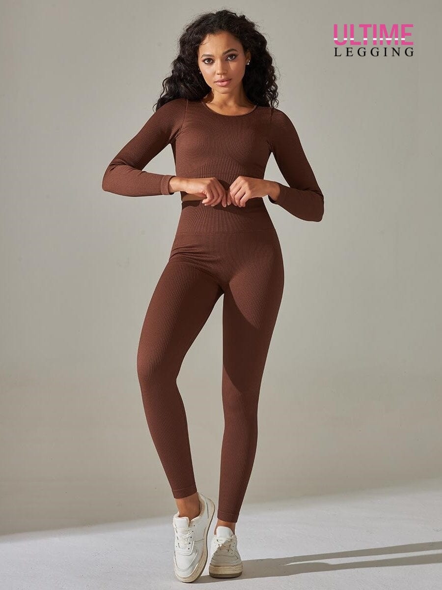 Tenue Sport Push Up - Ultime-Legging Ensemble Sport Ultime Legging S Marron 