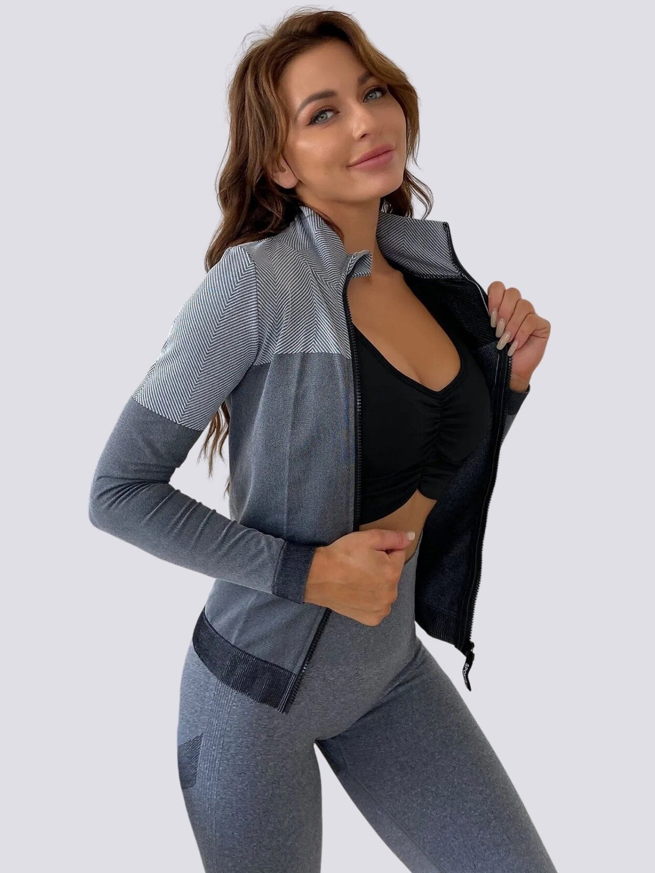 Veste Sport Running Fermeture Éclair Veste Ultime Legging 